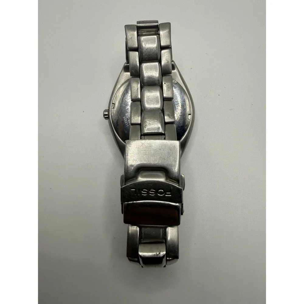 Fossil Blue BQ-9066 Men's Stainless Steel Sport Watch Tachymeter‎ 100M Quartz